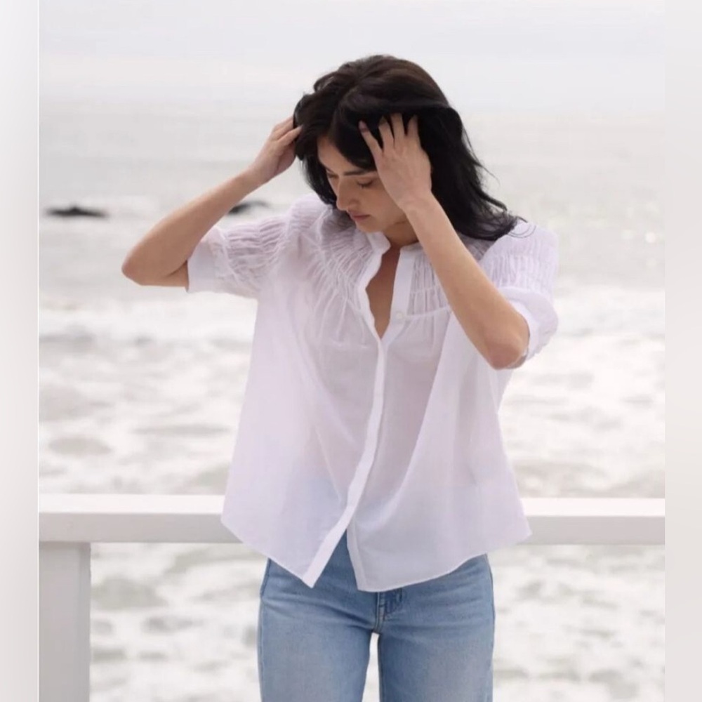 AYR Silk Cotton The Love Spell Blouse in Black , size Small - Picture 14 of 14